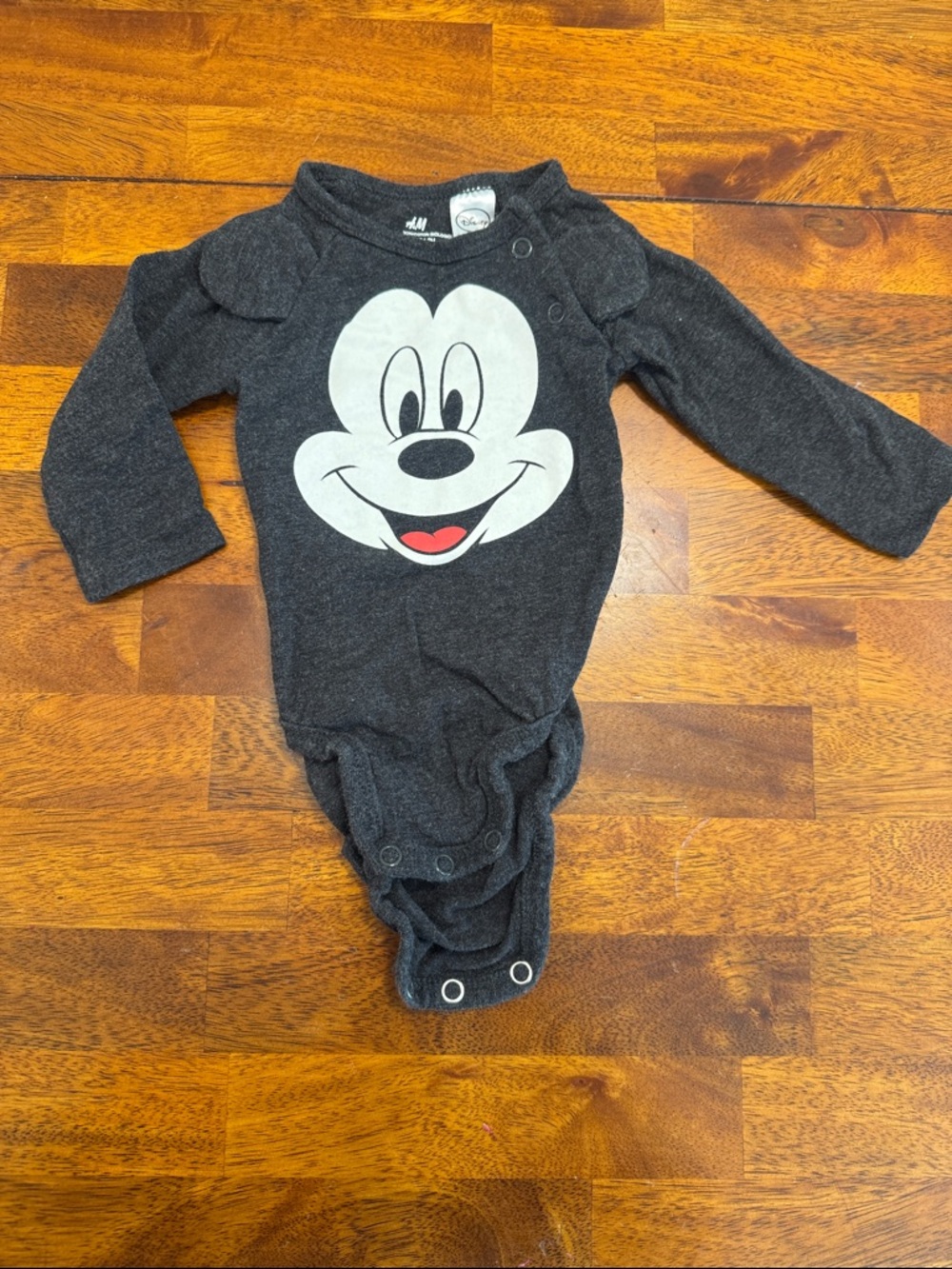 H&M Disney Mickey Mouse Long-Sleeve Baby Bodysuit